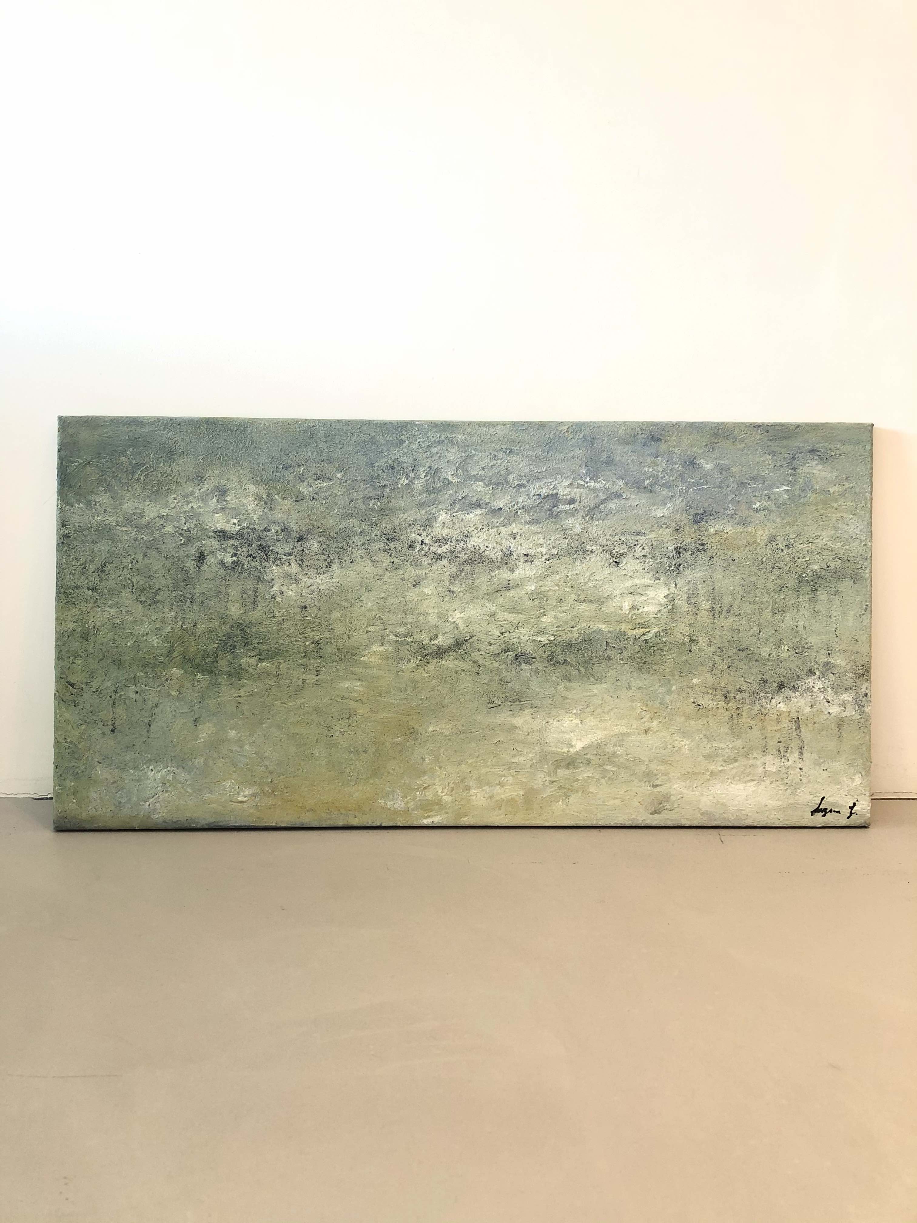Canvas Groene tinten - 50x100cm